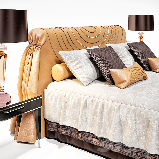 Bed Masai Mara. Fendi 3DSMax File - thumbnail 2