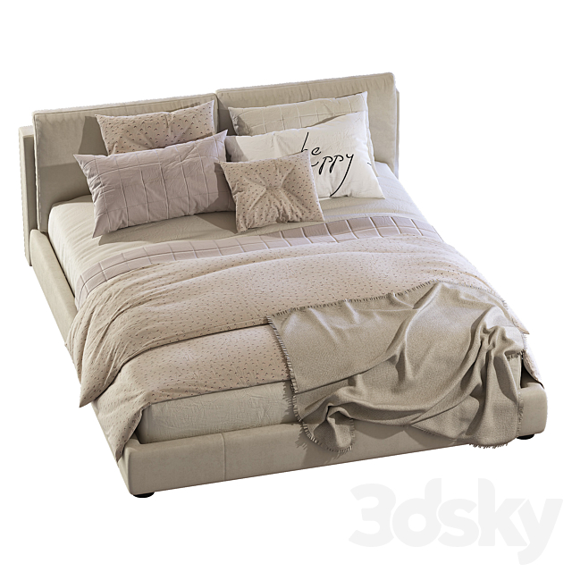 Bed MASSIMOSISTEMA BED _ Poltrona Frau 3DSMax File - thumbnail 4