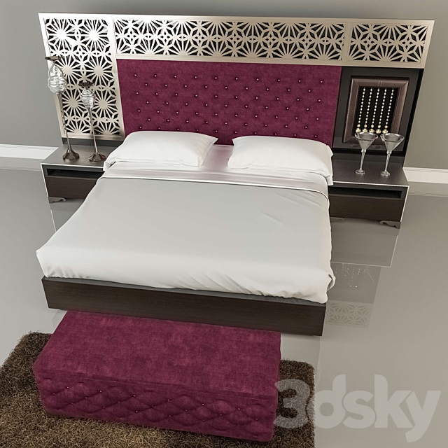 Bed Mehrez & Krema design 3DS Max Model - thumbnail 2