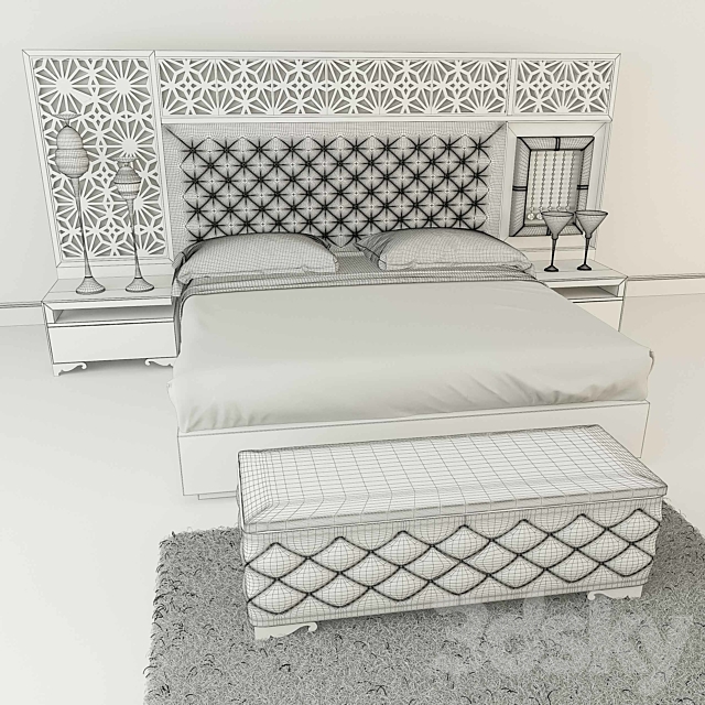 Bed Mehrez & Krema design 3DS Max Model - thumbnail 3