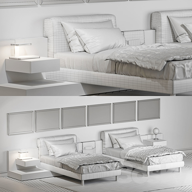 Bed Meridiani Cliff 2 3DSMax File - thumbnail 3