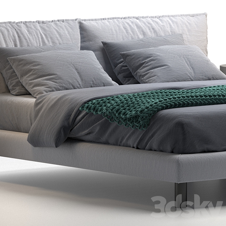 Bed Meridiani Oliver 3DS Max Model - thumbnail 2