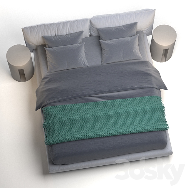 Bed Meridiani Oliver 3DSMax File - thumbnail 6