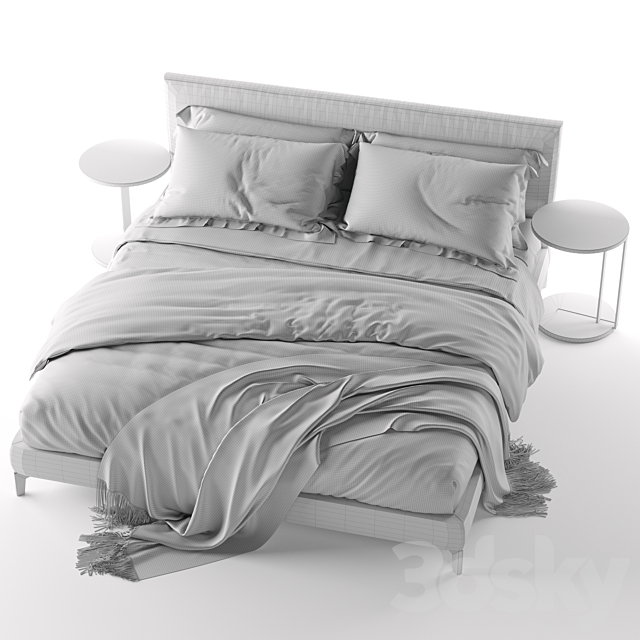 Bed Meridiani Stone Up 3DSMax File - thumbnail 5