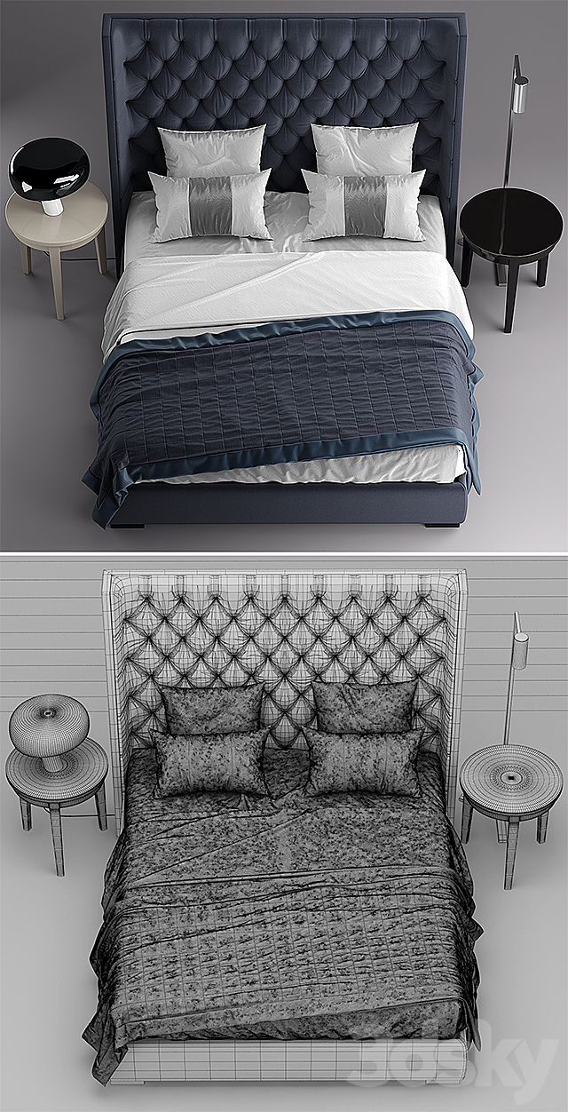 Bed Meridiani TURMAN 3DSMax File - thumbnail 3