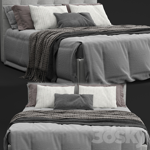 Bed mezzo boconcept 3DSMax File - thumbnail 2