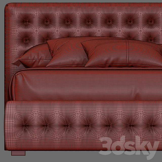 Bed MILANO BEDDING Phuket 3ds Max - thumbnail 3