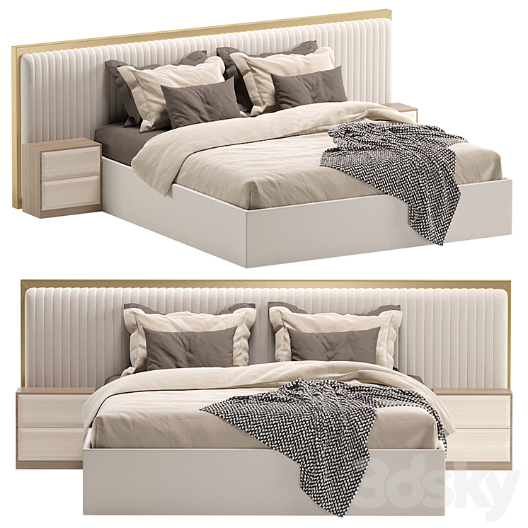 Bed MINNESOTA by Cazarina Interiors\/??????? ????????? 3DS Max - thumbnail 1