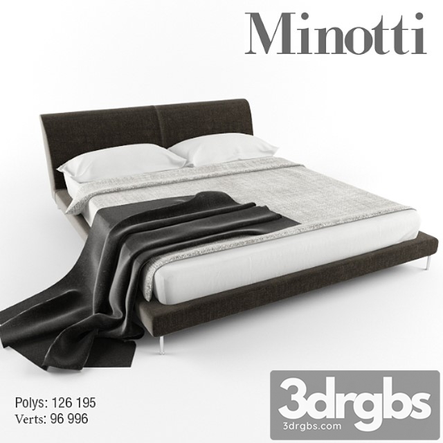 Bed Minotti 3dsmax Download - thumbnail 1