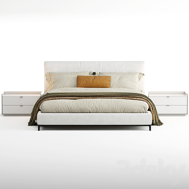 Bed minotti andersen 3DS Max Model - thumbnail 3