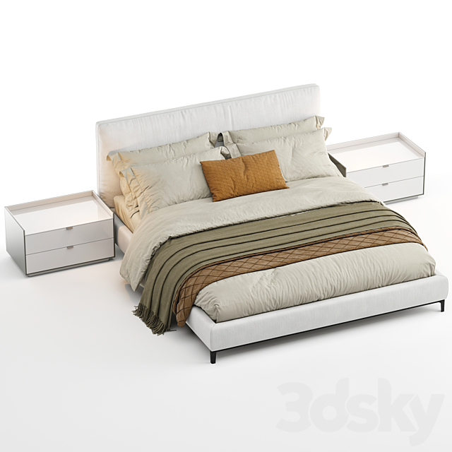 Bed minotti andersen 3DS Max Model - thumbnail 4