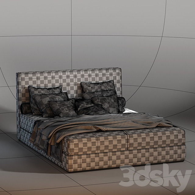 Bed Minotti Powell 3DSMax File - thumbnail 2