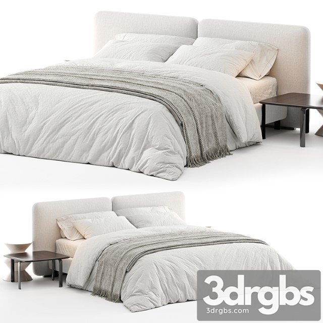 Bed Minotti Tatlin Cover 3dsmax Download - thumbnail 1