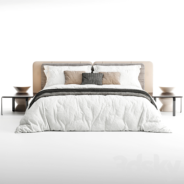 Bed Minotti Tatlin Soft 3DS Max Model - thumbnail 3