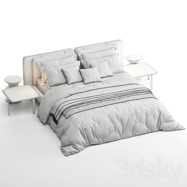 Bed Minotti Tatlin Soft 3DS Max Model - thumbnail 6