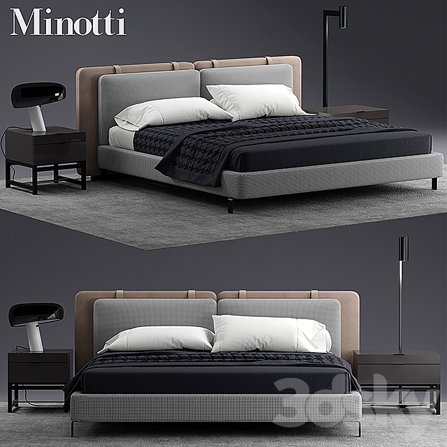 Bed minotti tatlin SOFT 3DSMax File - thumbnail 1