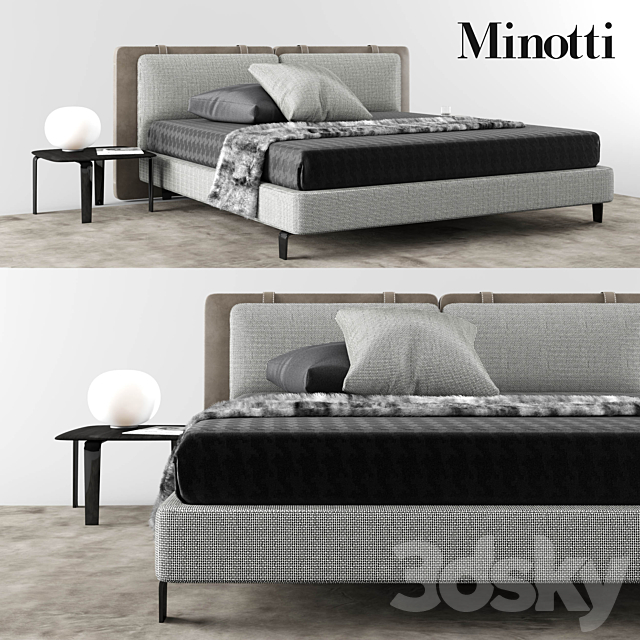 Bed Minotti Tatlin “Soft” 3DSMax File - thumbnail 1