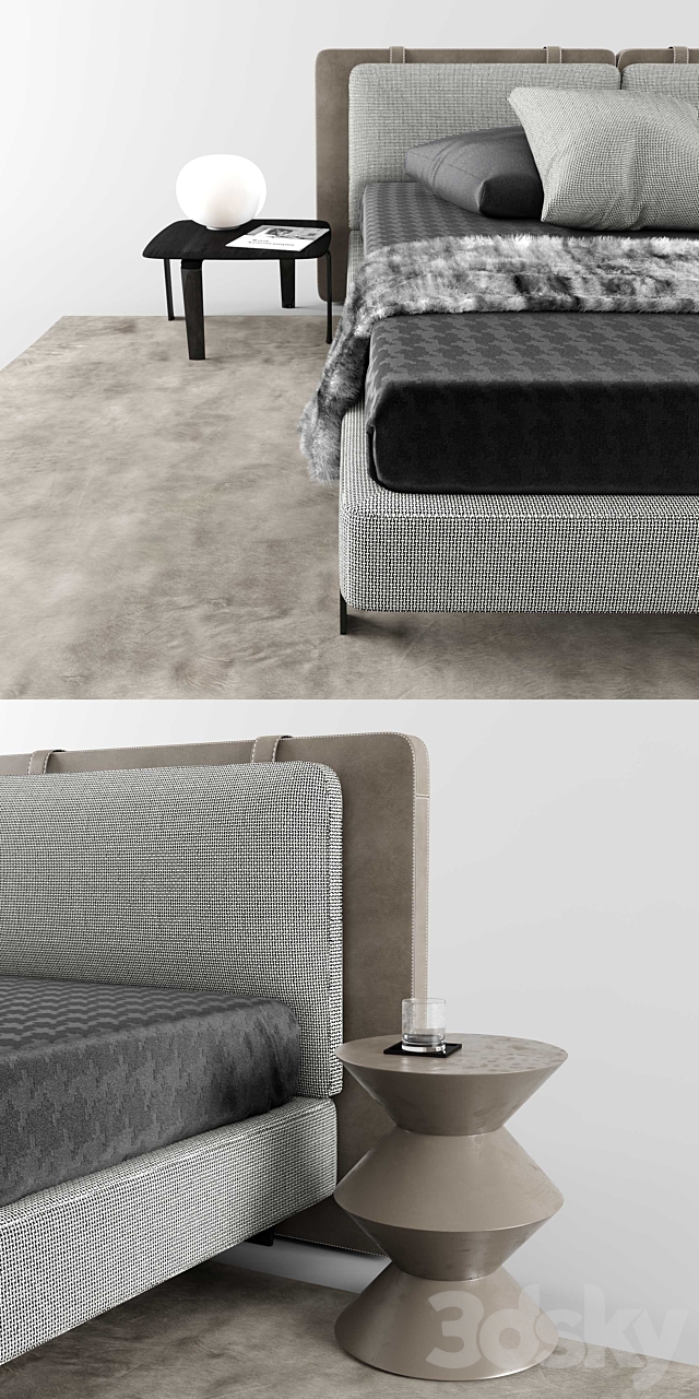 Bed Minotti Tatlin “Soft” 3DSMax File - thumbnail 2