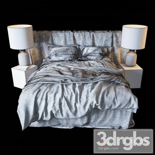 Bed Model 3dsmax Download - thumbnail 1