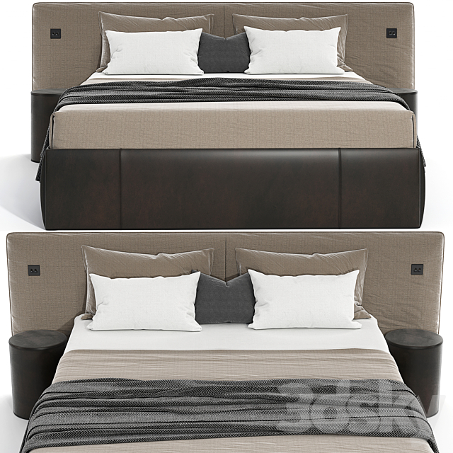 Bed Modern 03 3DSMax File - thumbnail 2