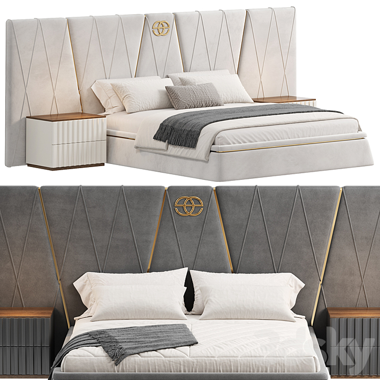 Bed Morocco by Elve luxory 3DS Max Model - thumbnail 2