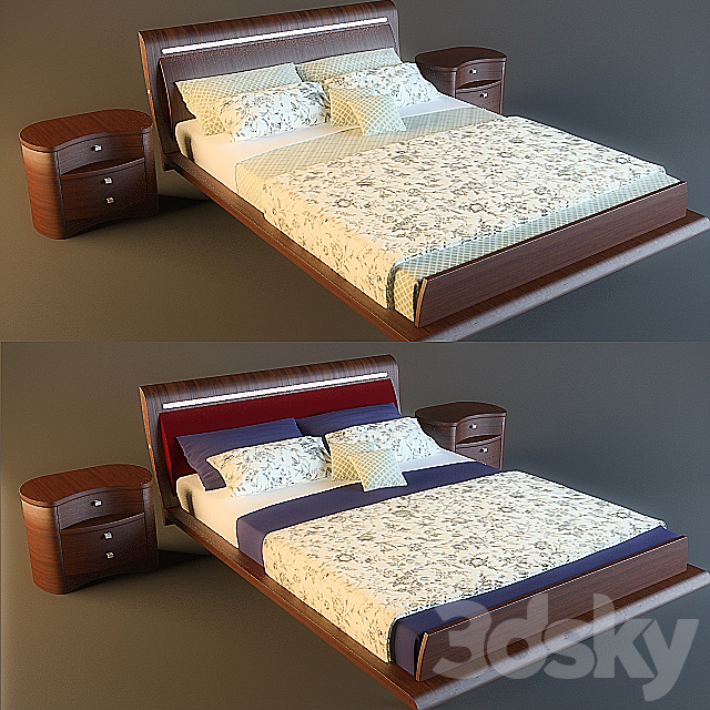 Bed Naomi factory Poletti 3DSMax File - thumbnail 1