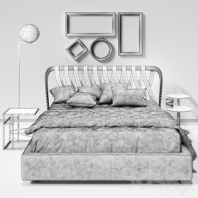 Bed Natural Twils 3DSMax File - thumbnail 3