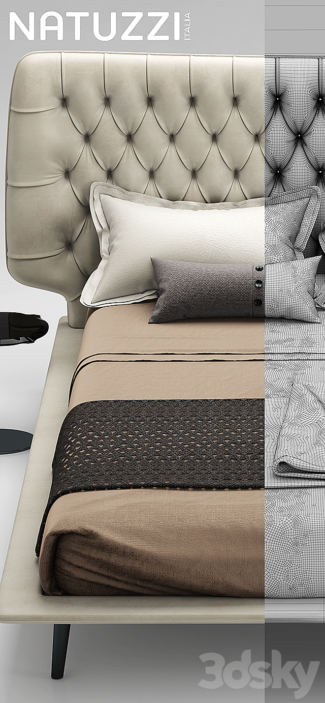 Bed natuzzi Dolcevita 3DSMax File - thumbnail 3