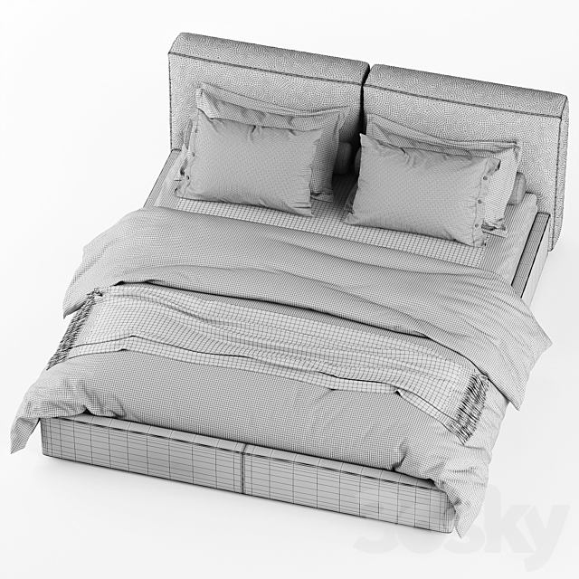 Bed Nicoline Soft 3DSMax File - thumbnail 3