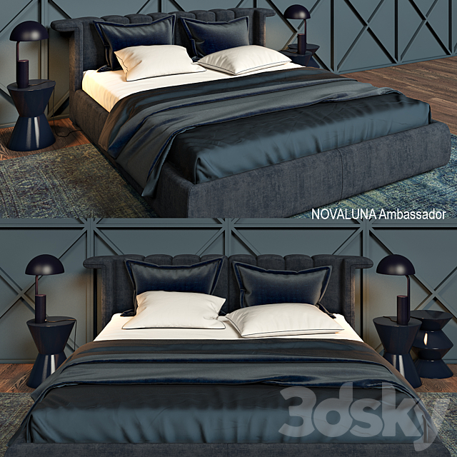 Bed Novaluna 3DSMax File - thumbnail 1