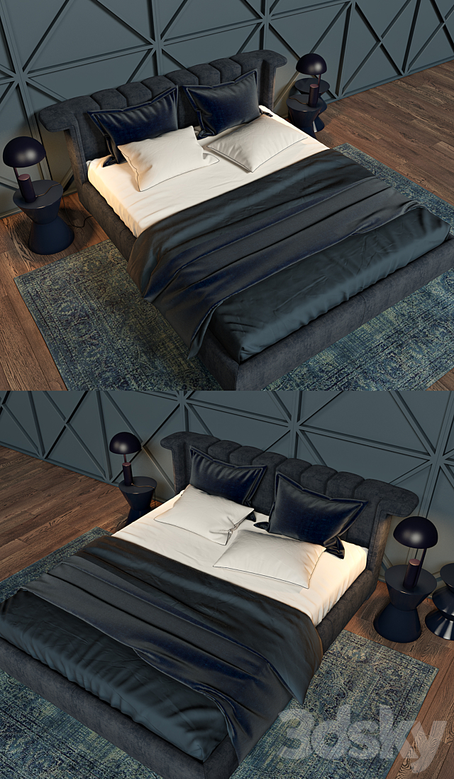 Bed Novaluna 3DSMax File - thumbnail 2