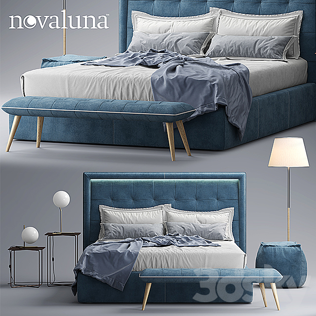 Bed Novaluna PRINCE 3DSMax File - thumbnail 1