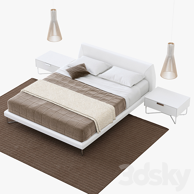 Bed Novamobili Chocolate 3DSMax File - thumbnail 1