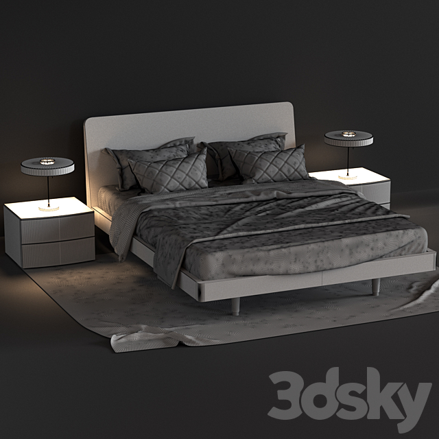 Bed Novamobili Dedalo 3DSMax File - thumbnail 3