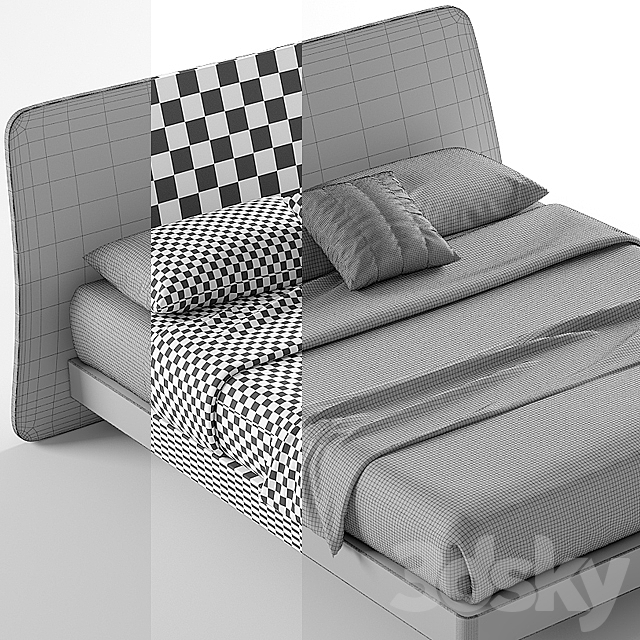 Bed Novamobili Sheet 3DSMax File - thumbnail 3