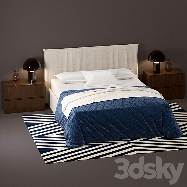 Bed Novamobili Twiggy 3DSMax File - thumbnail 1