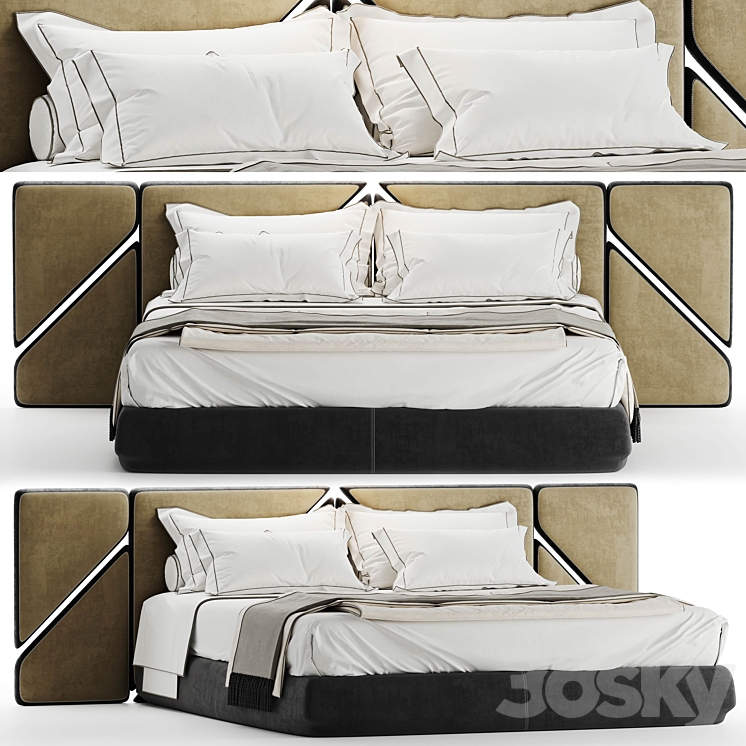 bed of my design vol3 3DS Max Model - thumbnail 1