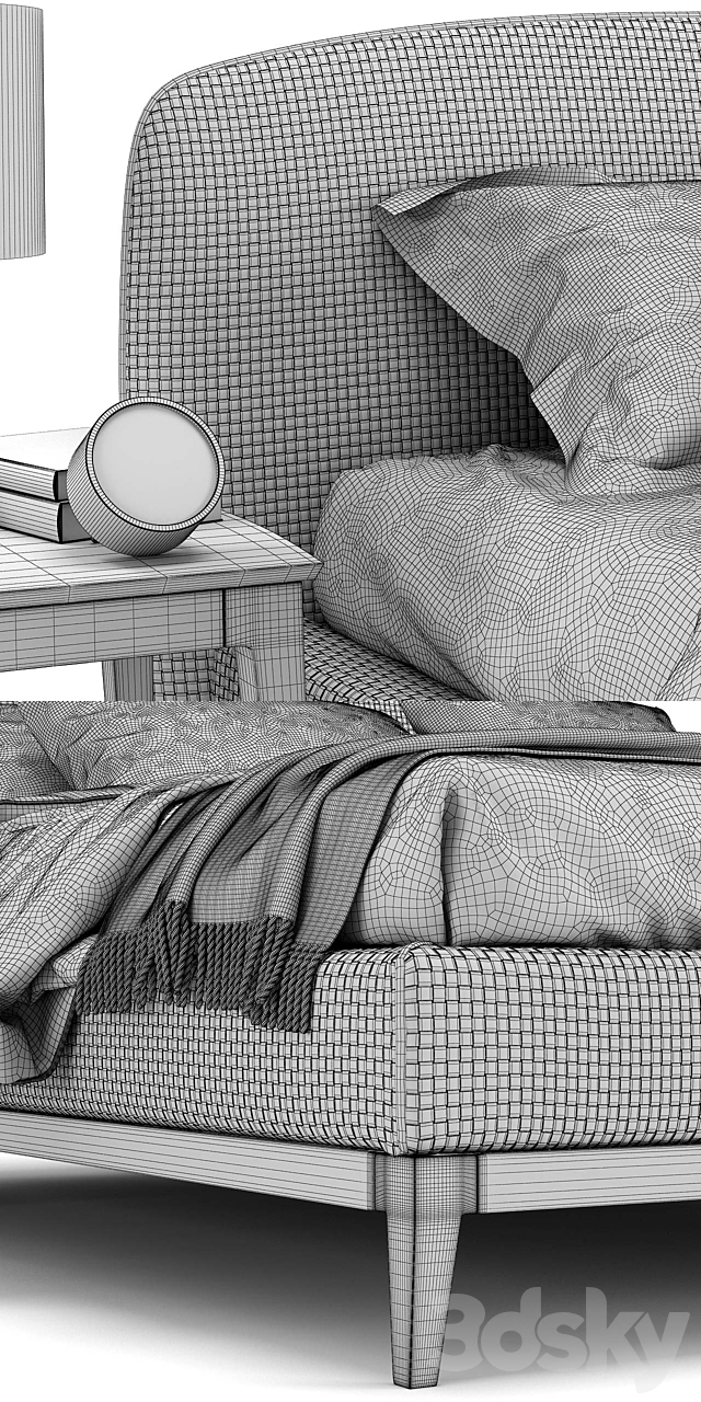 Bed Olivier. Flou 3DSMax File - thumbnail 3