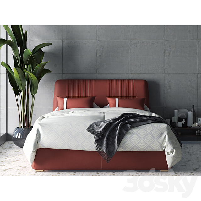 Bed Omar Platfom Bed 3DSMax File - thumbnail 3