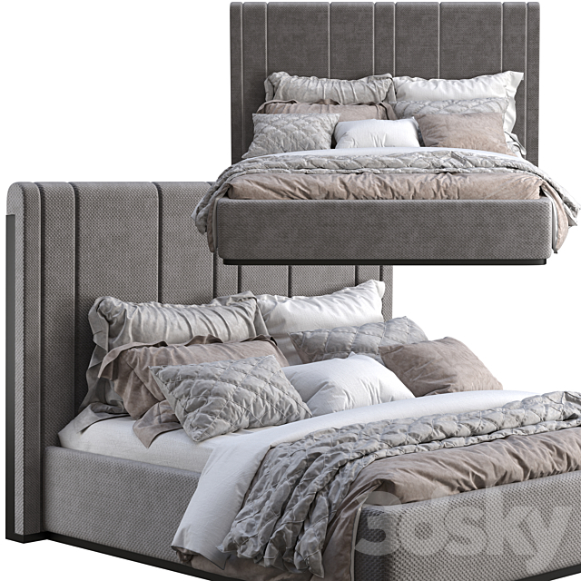 Bed one mebel noir 3DSMax File - thumbnail 2