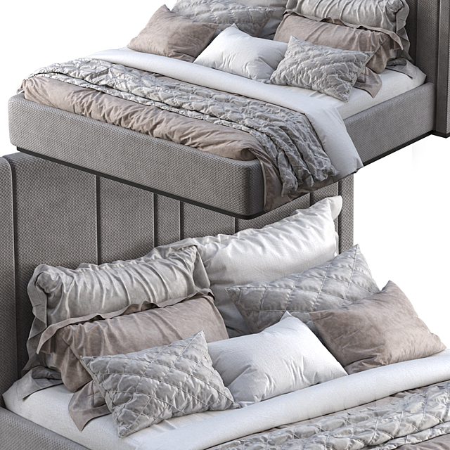 Bed one mebel noir 3DSMax File - thumbnail 3