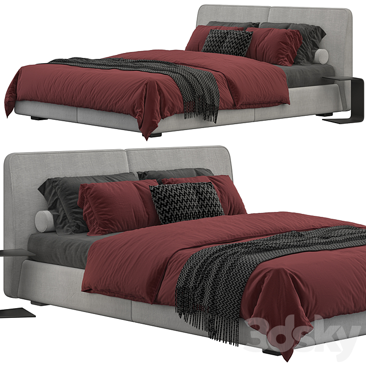 Bed one mebel nuvo 3DS Max Model - thumbnail 3