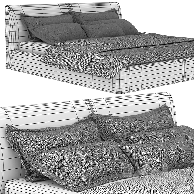 Bed one mebel nuvo 3DSMax File - thumbnail 4