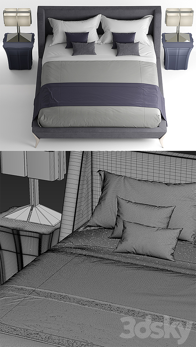 Bed paul mathieu gem 3DSMax File - thumbnail 3