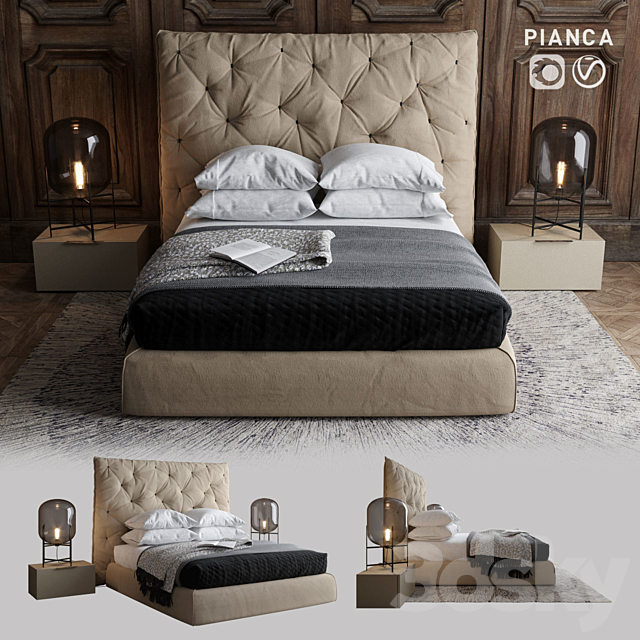 Bed Pianca Impunto 3DSMax File - thumbnail 1