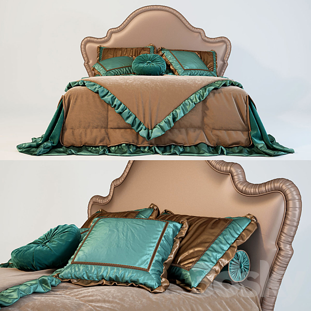 Bed PIERMARIA RUBINO 3DS Max Model - thumbnail 2