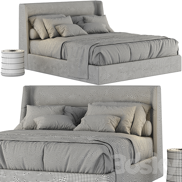 Bed poliform chloe 3DSMax File - thumbnail 5