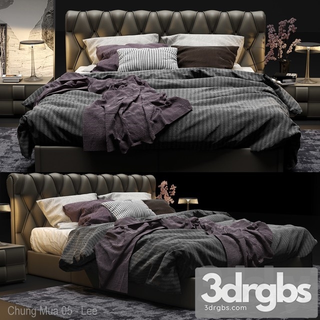 Bed Poltrona Frau Bluemoon 3dsmax Download - thumbnail 1