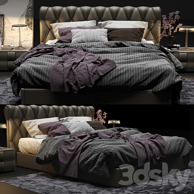 Bed Poltrona Frau Bluemoon 3DSMax File - thumbnail 1