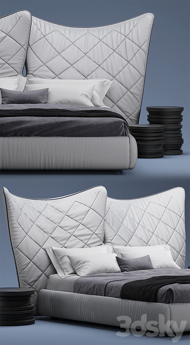 Bed Poltrona Frau LELIT 3DSMax File - thumbnail 2